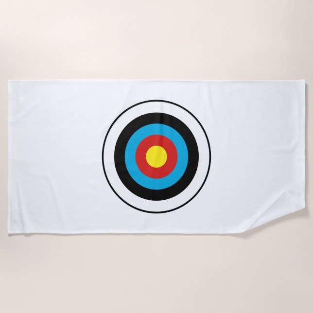 Bullseye Target Design Beach Towel
