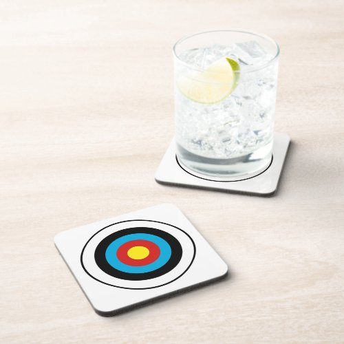 Bullseye Target Design Beverage Coaster