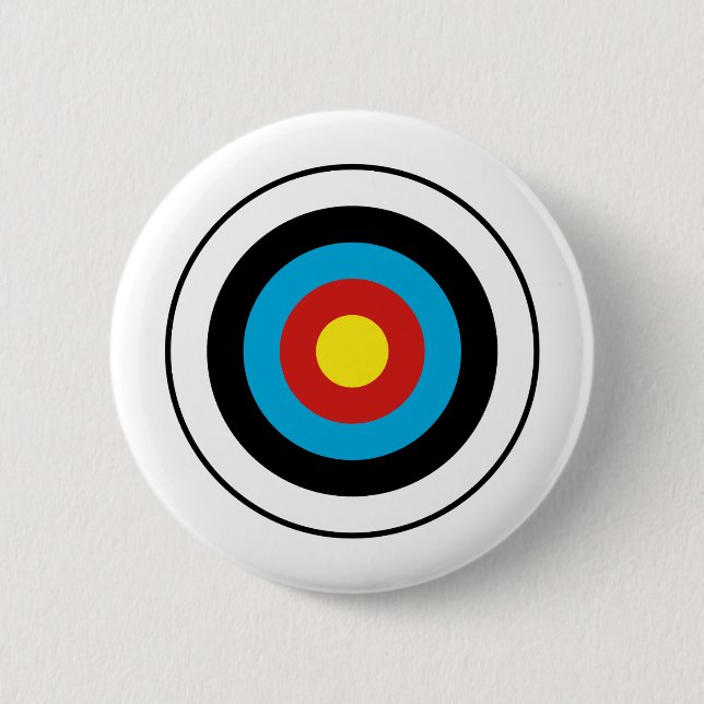 Bullseye Target Design Button (Front)