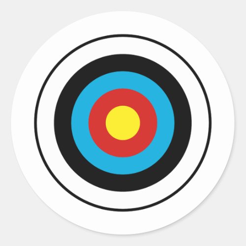 Bullseye Target Design Classic Round Sticker