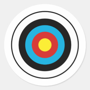 Bullseye Target Design Classic Round Sticker