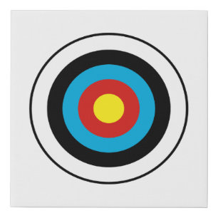 Bullseye Target Design Faux Canvas Print