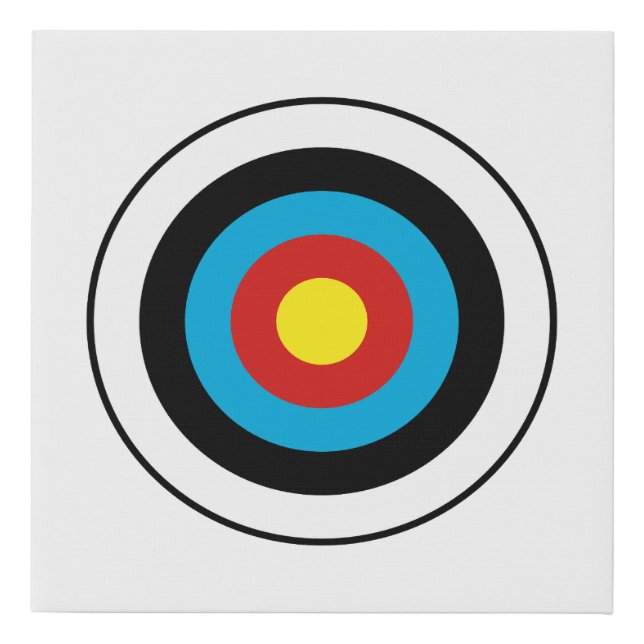 Bullseye Target Design Faux Canvas Print (Front)