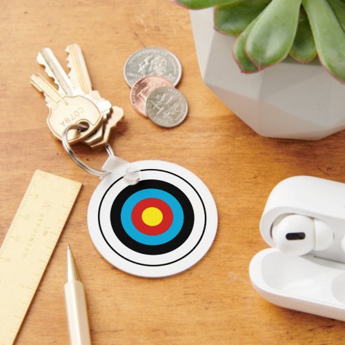 Bullseye Target Design Keychain