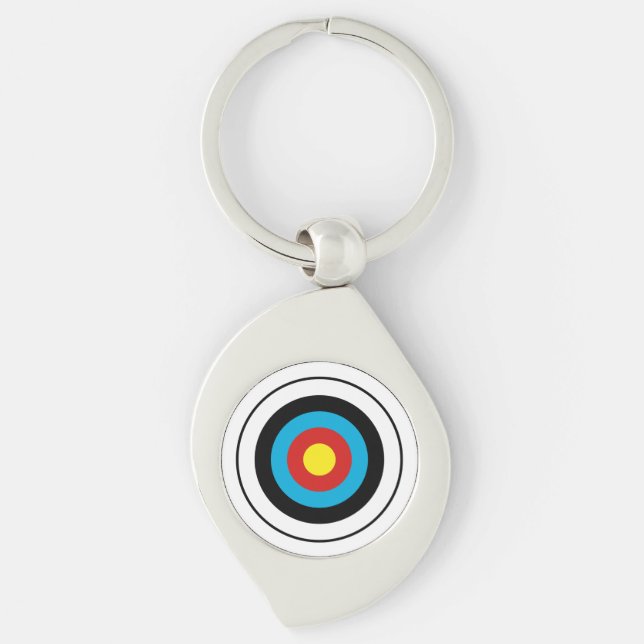 Bullseye Target Design Keychain (Front)