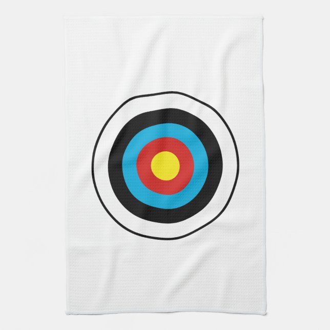 Bullseye Target Design Kitchen Towel (Vertical)