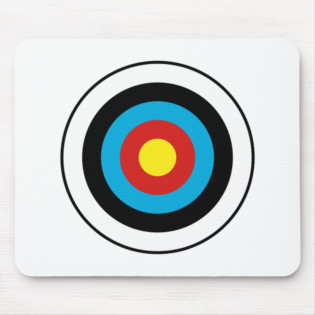 Bullseye Target Design Mouse Pad (Front)