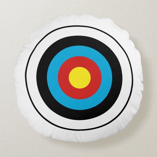 Bullseye Target Design Round Pillow (Front)