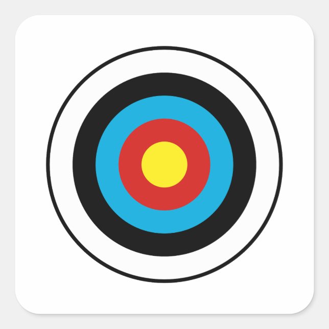 Bullseye Target Design Square Sticker (Front)