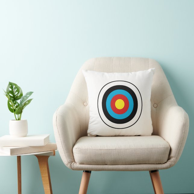 Bullseye Target Design Throw Pillow (Chair)