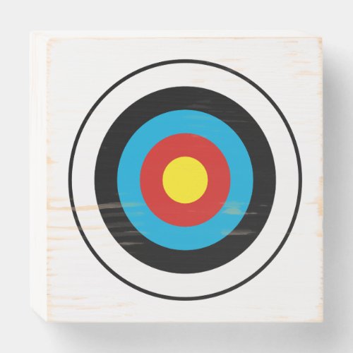 Bullseye Target Design Wooden Box Sign