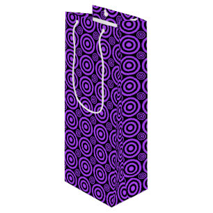 Bullseye-WINE GIFT BAG, Purple-Black Wine Gift Bag