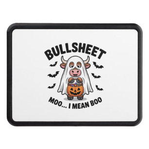 BULLSHEET Halloween Cute Cow in Ghost Hitch Cover