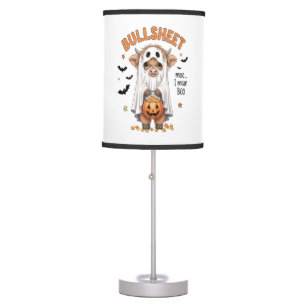 Bullsheet Highland Cow Funny Ghost Table Lamp