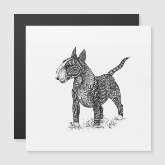Bullterrier Magnetic Card (Front/Back)