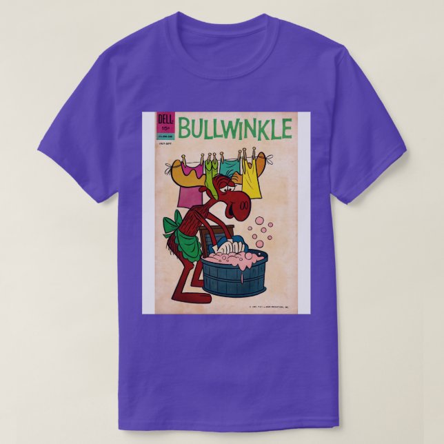 Bullwinkle Comic Book Laundry Day T-Shirt (Design Front)