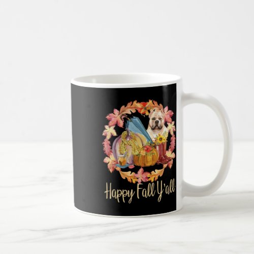 Bully American Bulldog Pumpkin Autumn Happy Fall Y Coffee Mug