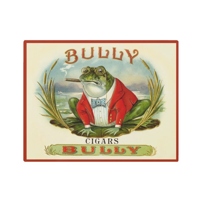 Bully Cigar Box Design Metal Print (Front)