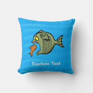 Bully fish throw pillow