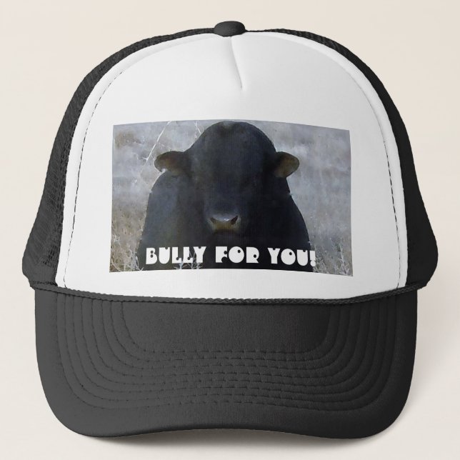 Bully for You! Cattle -  Western Novelty Wear Trucker Hat (Front)