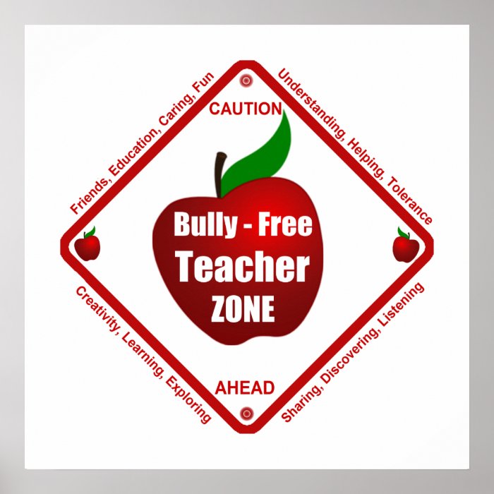 Bully   Free Teacher Zone Posters