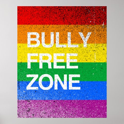 BULLY FREE ZONE _png Poster