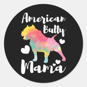 Bully Mama Bulldog Owner Mom  Classic Round Sticker