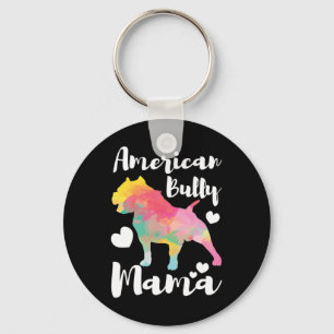 Bully Mama Bulldog Owner Mom  Keychain