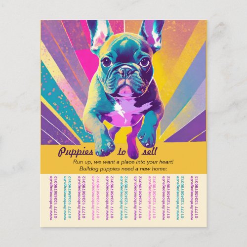 Bully puppy for sale flyer templates