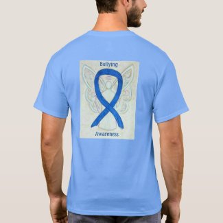 Bullying Awareness Blue Ribbon Angel Shirts