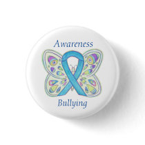 Bullying Awareness Butterfly Blue Ribbon Pin