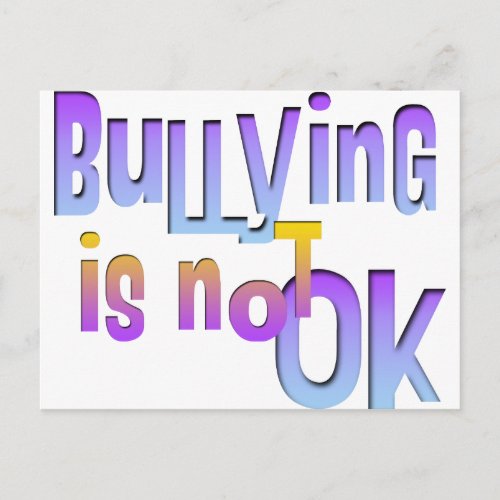 Bullying is NOT OK Postcard