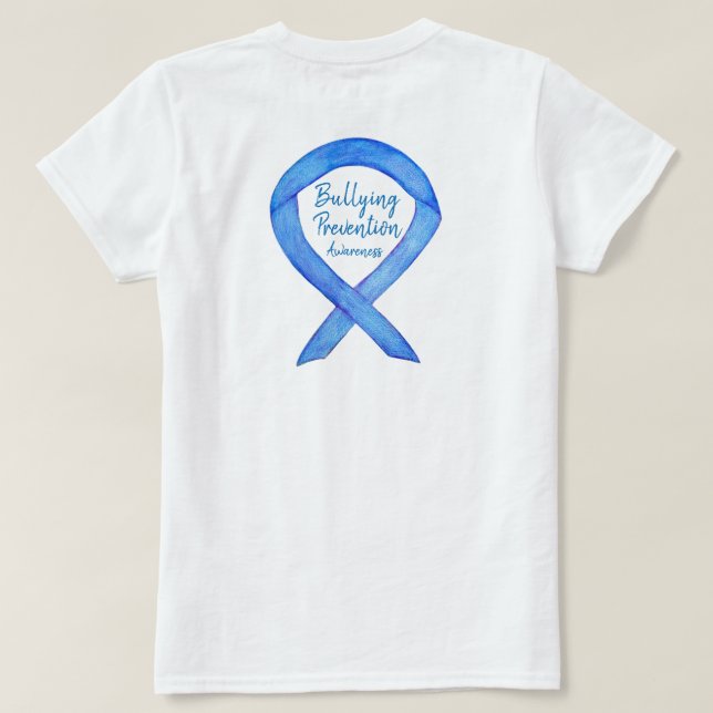 Bullying Prevention Awareness Ribbon Custom TShirt (Design Back)