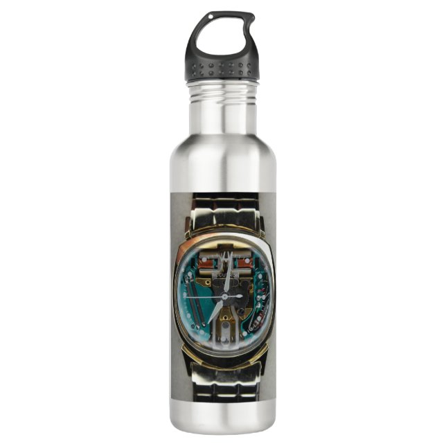 Bulova Accutron Spaceview Alpha 1961 Stainless Steel Water Bottle (Front)