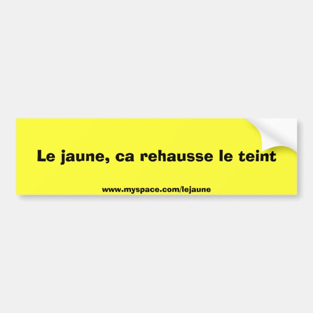 Bumber Sticker salement jaune (Front)