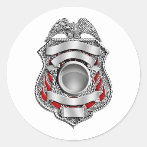 Bumber stickers Firefighter Badge with custom text