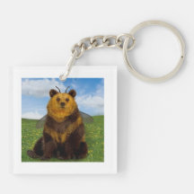 Bumble Bear in the Field of Dandelion