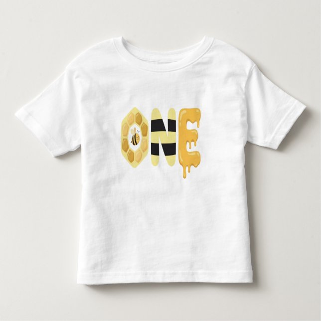 Bumble Bee 1st Birthday Shirt  (Front)