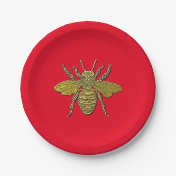 Bumble Bee And Your Color Paper Plates by WRAPPED_TOO_TIGHT at Zazzle