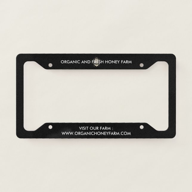 Bumble Bee Apiary Honey Candle Maker License Plate Frame (Front)