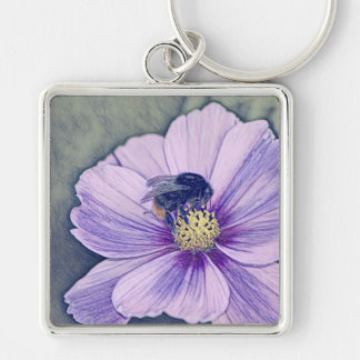 Bumble bee art key chain gift