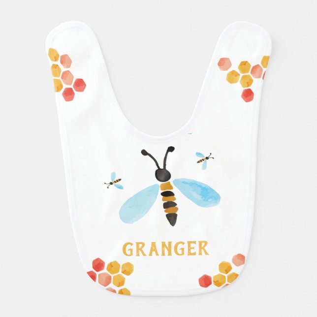 Bumble Bee Baby Bib (Front)