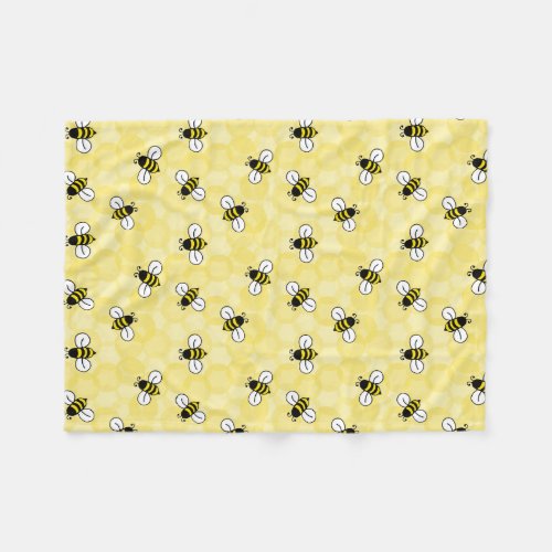 Bumble Bee Baby Girl Nursery Fleece Blanket