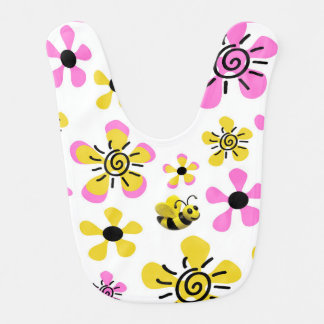 Bumble Bee Baby Girl Shower Bib
