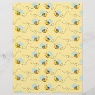 Bumble Bee Baby Scrapbook Paper