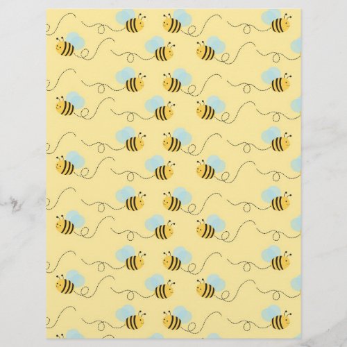 Bumble Bee Baby Scrapbook Paper