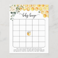 Bumble bee baby shower bingo. Bee baby bingo game