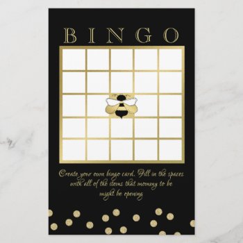 Bumble Bee Baby Shower Bingo Stationery by happygotimes at Zazzle
