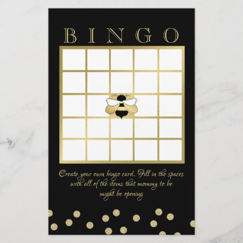 Bumble Bee Baby Shower Bingo Stationery