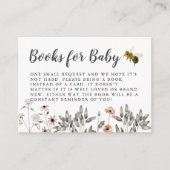 Bumble Bee Baby Shower Book Request Enclosure Card (Front)